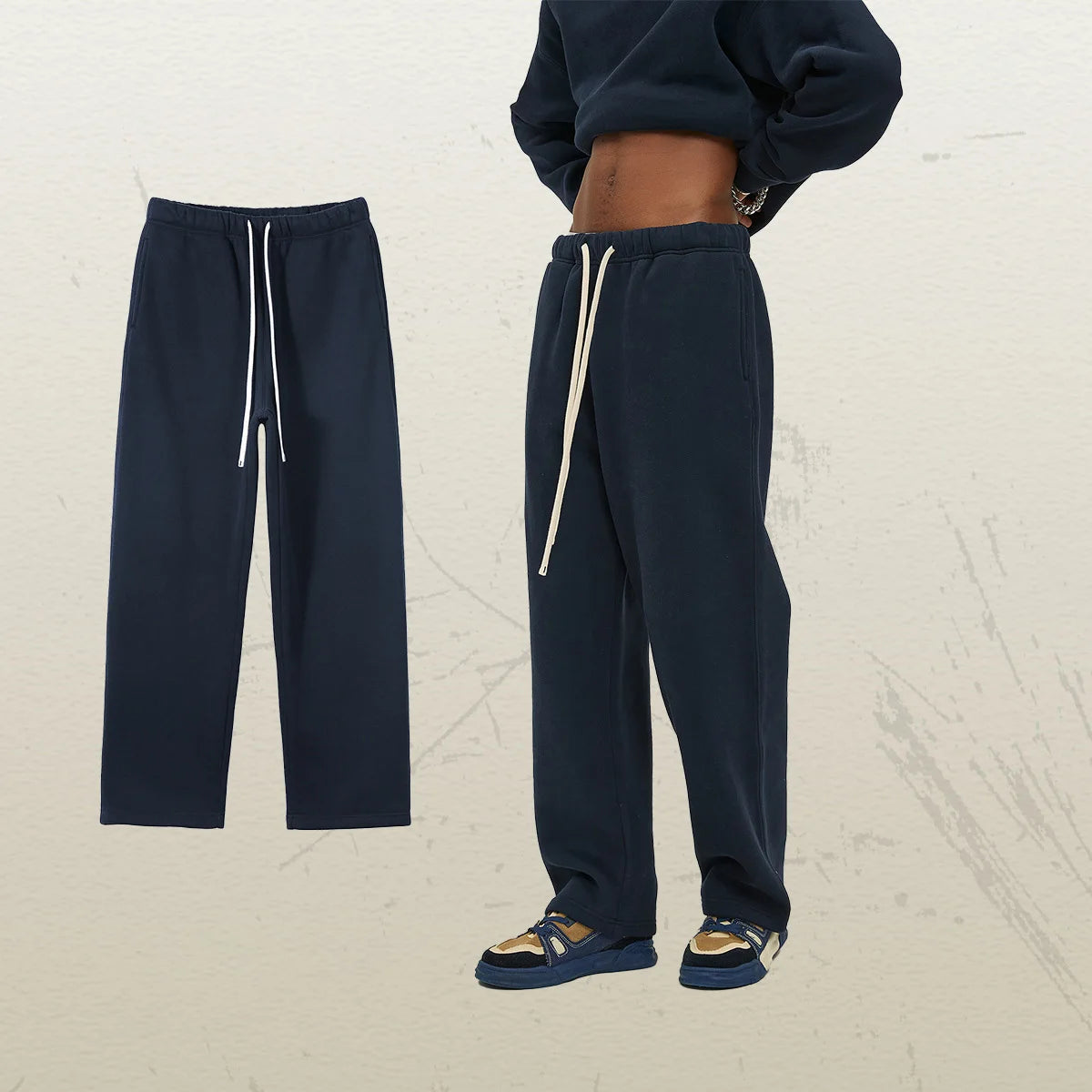 350G Thick Quality Casual Sweat Pants Men Women Streetwear Straight Leg Sweatpants Loose Sports Pants Fleece Sweatpants Unisex
