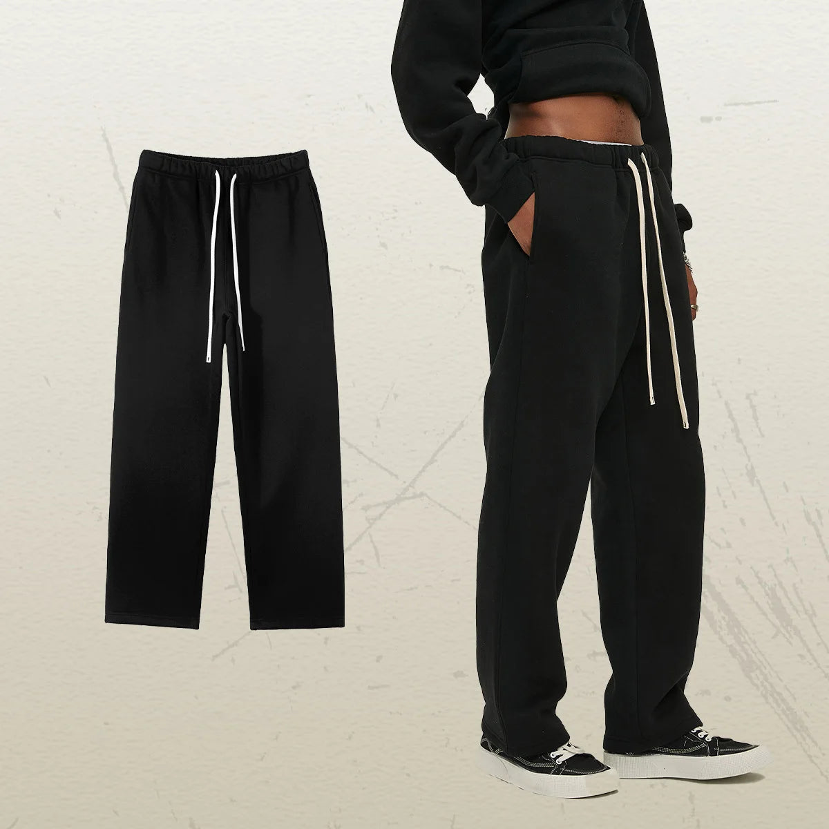 350G Thick Quality Casual Sweat Pants Men Women Streetwear Straight Leg Sweatpants Loose Sports Pants Fleece Sweatpants Unisex