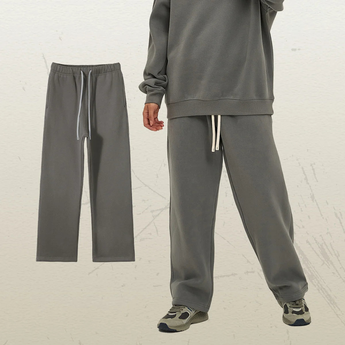 350G Thick Quality Casual Sweat Pants Men Women Streetwear Straight Leg Sweatpants Loose Sports Pants Fleece Sweatpants Unisex