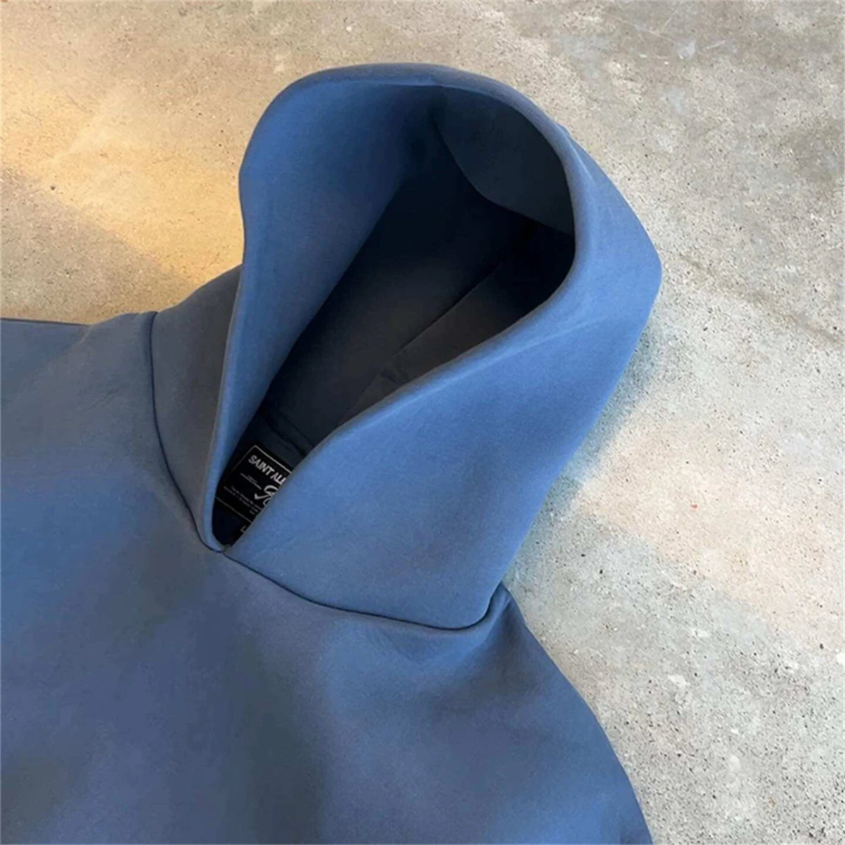 TOPSHOW Custom Brand Logo 500Gsm 600Gsm Men'S Fleece Hoodie Heavyweight Cotton Thick Blank Oversized Boxy Fit Cropped Hoodies