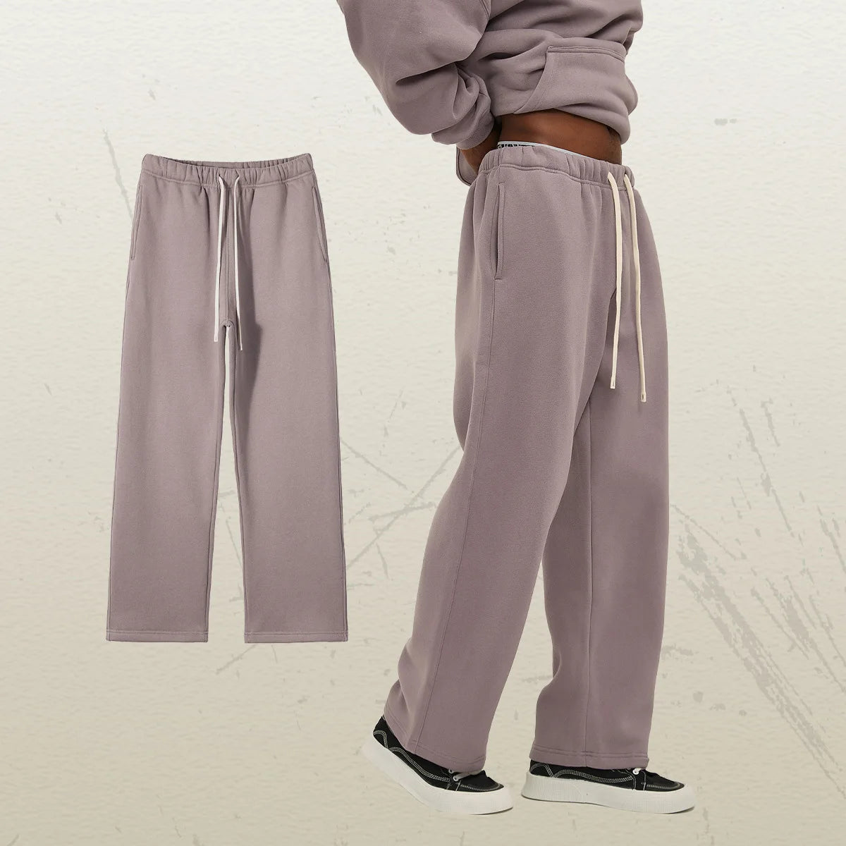 350G Thick Quality Casual Sweat Pants Men Women Streetwear Straight Leg Sweatpants Loose Sports Pants Fleece Sweatpants Unisex