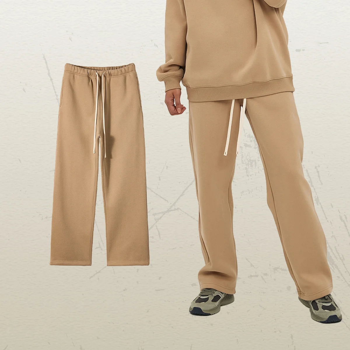 350G Thick Quality Casual Sweat Pants Men Women Streetwear Straight Leg Sweatpants Loose Sports Pants Fleece Sweatpants Unisex