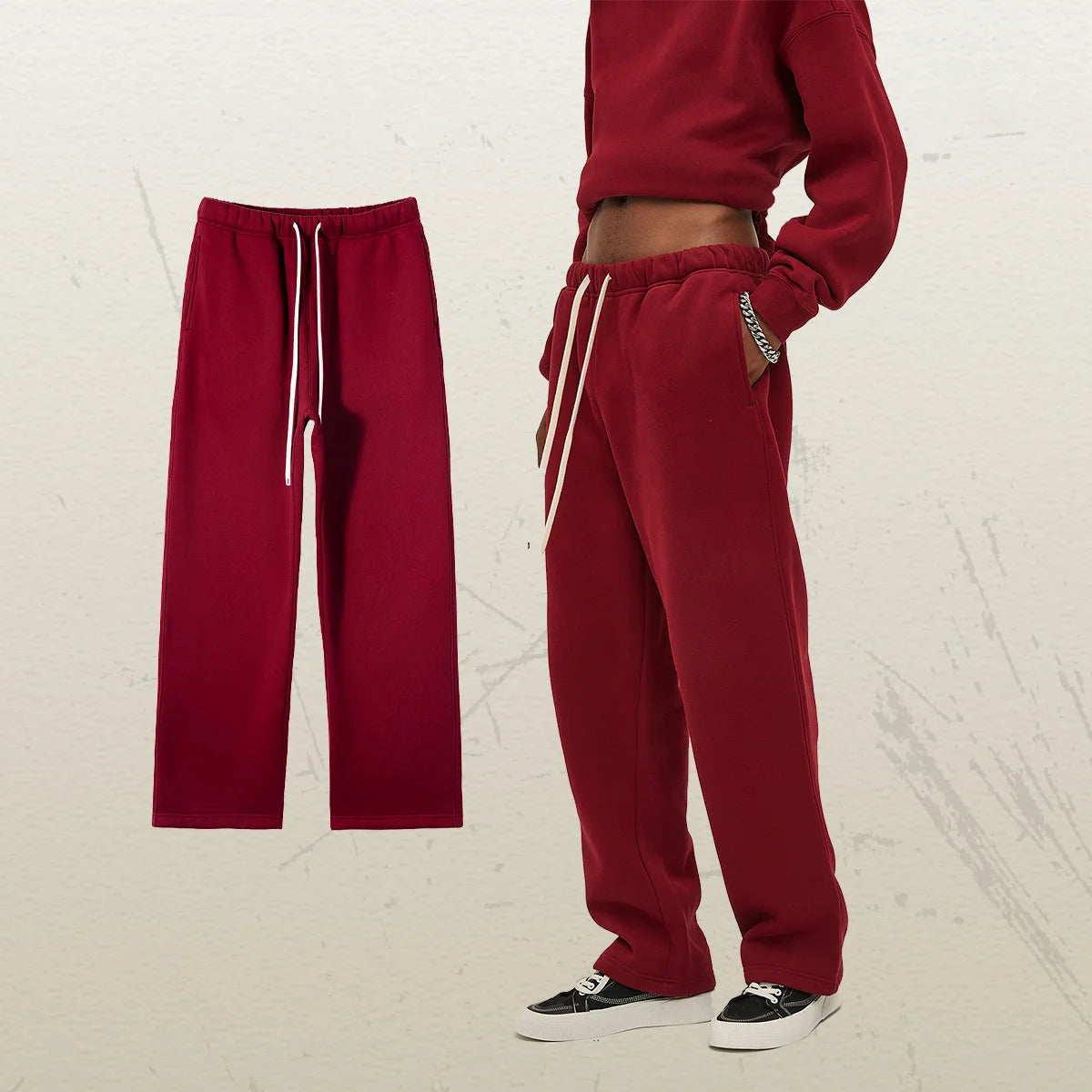 350G Thick Quality Casual Sweat Pants Men Women Streetwear Straight Leg Sweatpants Loose Sports Pants Fleece Sweatpants Unisex