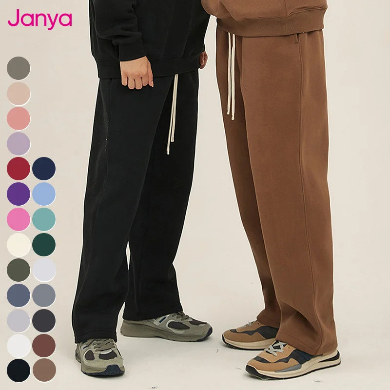 350G Thick Quality Casual Sweat Pants Men Women Streetwear Straight Leg Sweatpants Loose Sports Pants Fleece Sweatpants Unisex