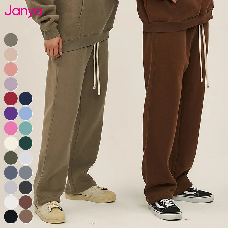 350G Thick Quality Casual Sweat Pants Men Women Streetwear Straight Leg Sweatpants Loose Sports Pants Fleece Sweatpants Unisex